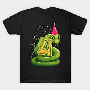 4th birthday snake lover T-Shirt